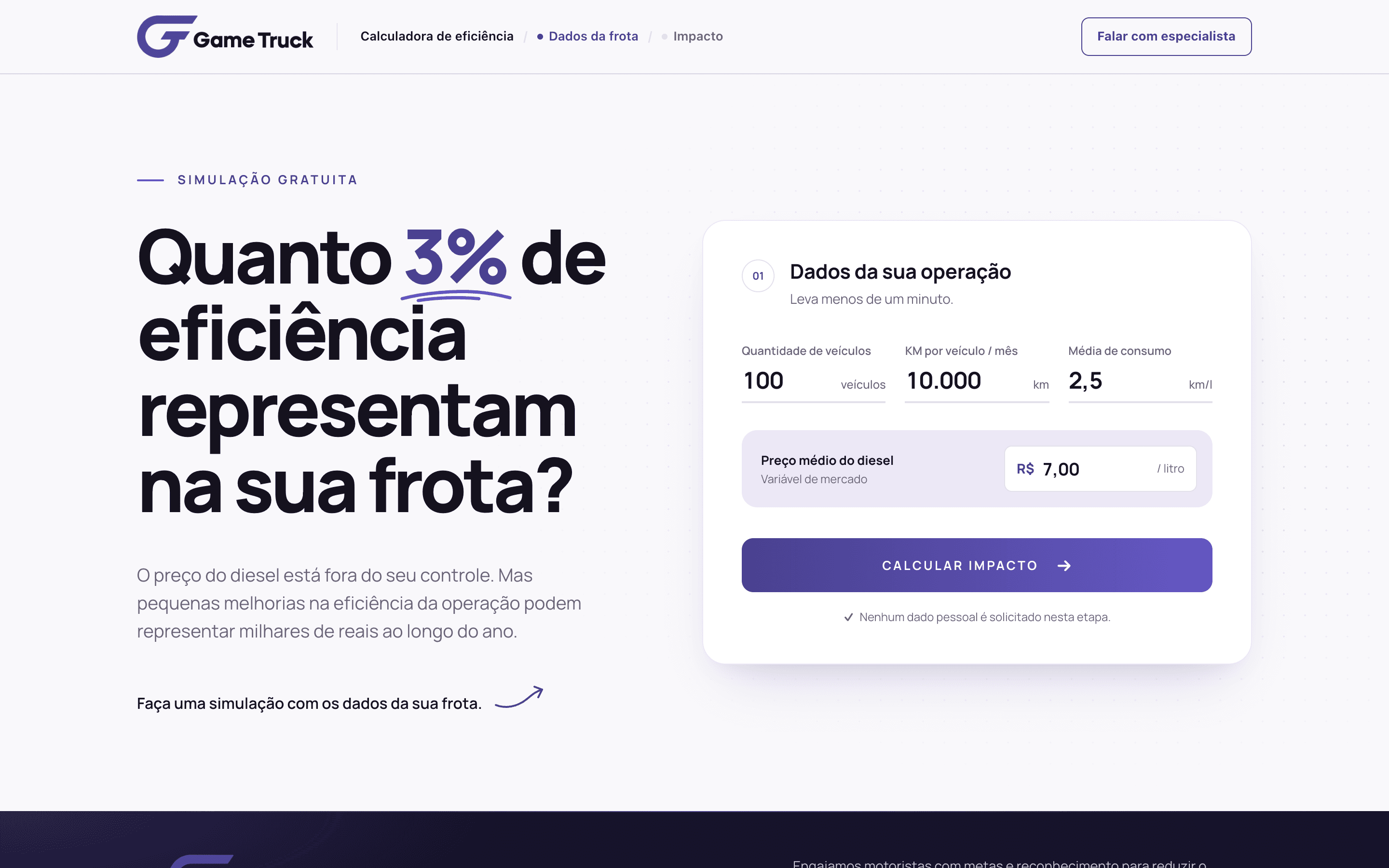 Calculadora Game Truck